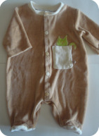 Pyjama velours caramel biologique